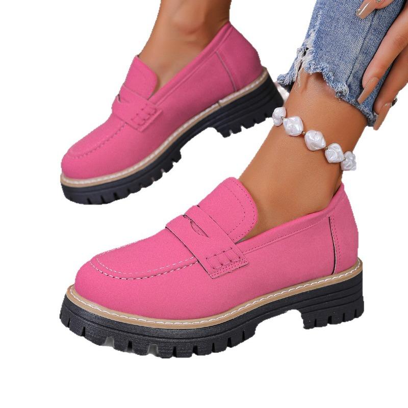 Low-top Single Shoe Women's 2025 Autumn New Muffin Thick-heeled British Loafers