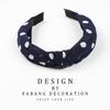 Korean Style Women's Striped Criss-Cross Bow Headband for Yoga & Face Washing