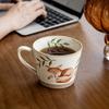 Fox Sleep Creative Mug Coarse Pottery Coffee Cup Latte Cup Beautiful Drinking Cup Girls Gift Export