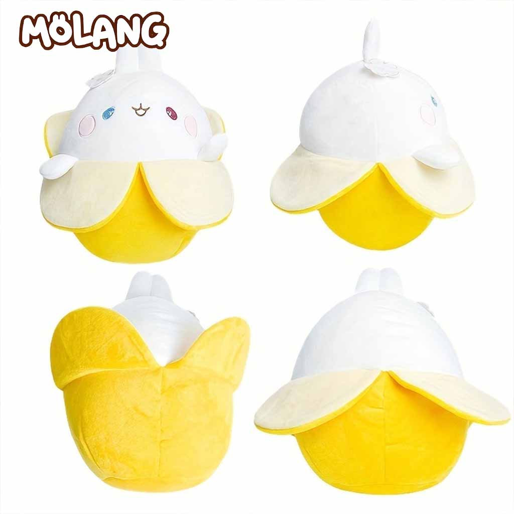 30cm Genuine Molang Cute White Rabbit Kawaii Plush Toy Throw Pillow Appease Cushion Cartoon Anime Figure Stuffed Doll Birthday C