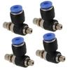 20Pcs OD 4mm Tube M5 Pneumatic Air Flow Speed Control Valve Quick Connector