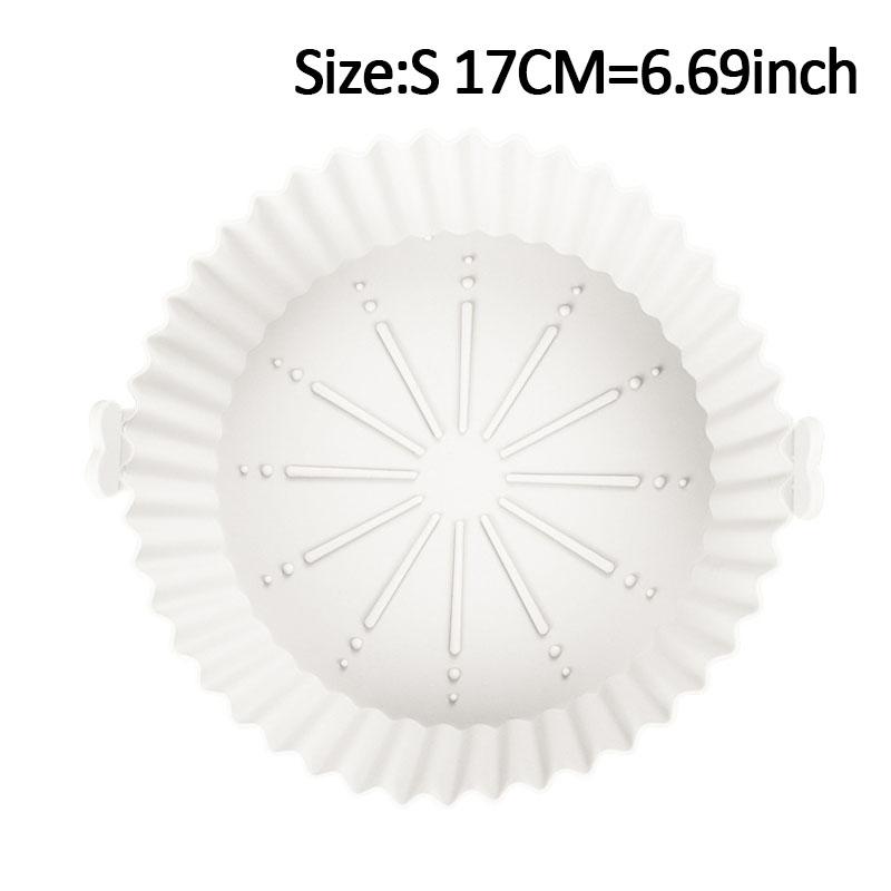 17/20cm Horkovzdušné fritézy Trouba Pečicí plech Opakovaně použitý Silikonový Nepřilnavý Kulatý Pečicí plech Podložky do mikrovlnné trouby Vložka do pánve horkovzdušné fritézy Forma na dort