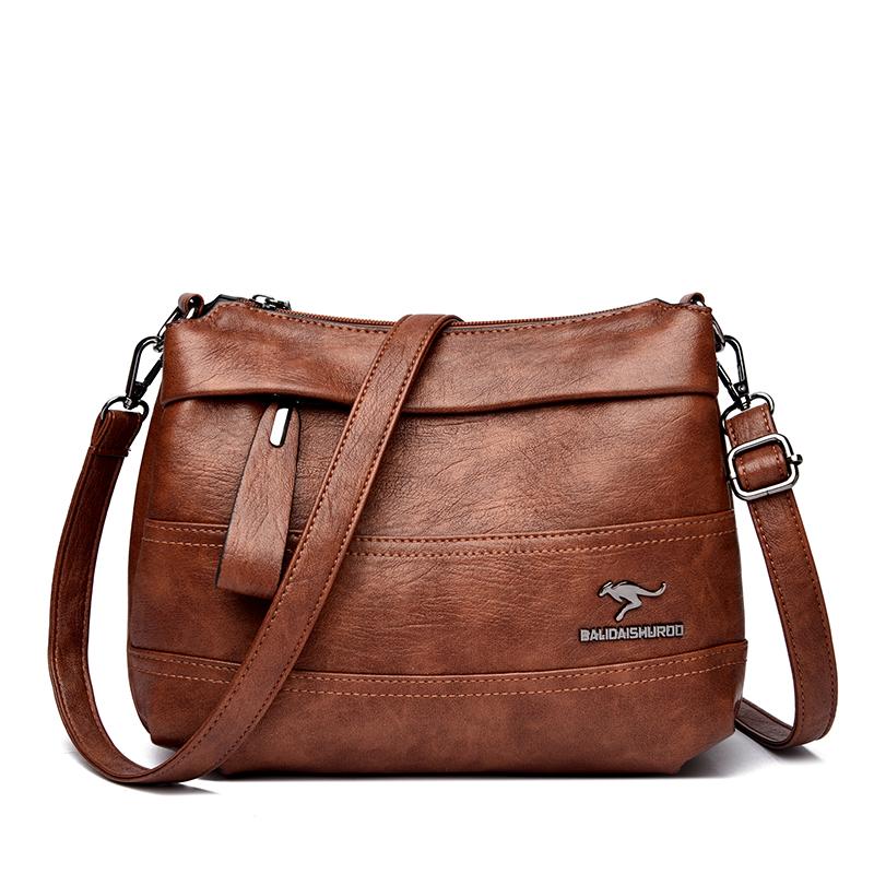 Luxury Soft PU Leather 3-Layer Tote