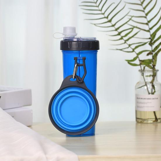 2 In 1 Pet Food Container with Water Tank Storage Bin Foldable Containers Compact Pet Food And Water Carrier