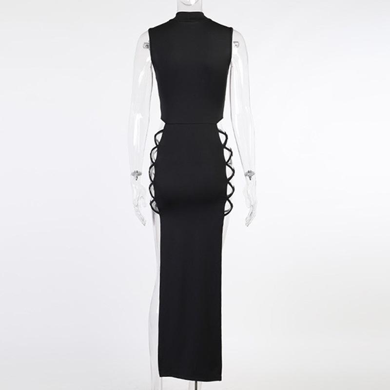 Y2K Spring/Summer Spicy Girl Sexy High Split Strap Dress for Women