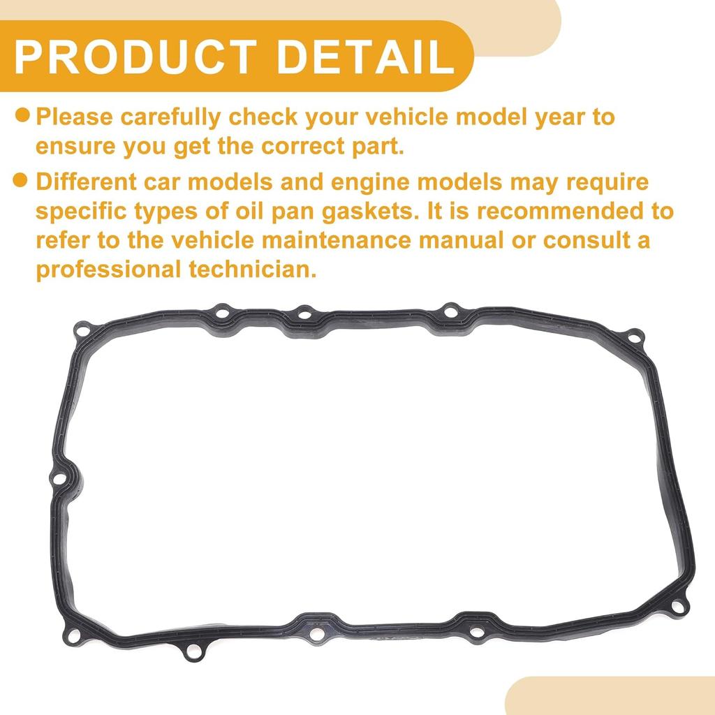 Car Transmission Filter Oil Pan Gasket Engine Oil Pan Gasket Seal No.95832137100 for Porsche Cayenne 2011-2018 for Porsche Panamera 2012-2016 1 Set