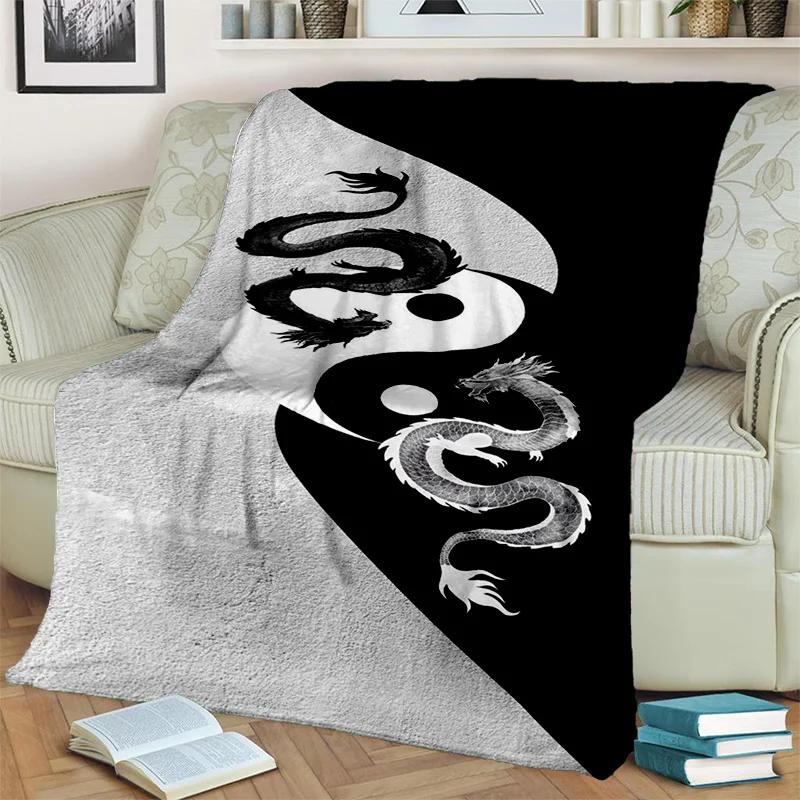 Chinese 3D Tai Chi Bagua Yin Yang  Blanket,Soft Throw Blanket for Home Bedroom Bed Sofa Picnic Travel Office Cover Blanket Kids