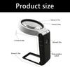 Double Lens Handheld Magnifying Glass With 6 LED Lights And 2 Lamps For Detailed Inspection Magnifing Glass