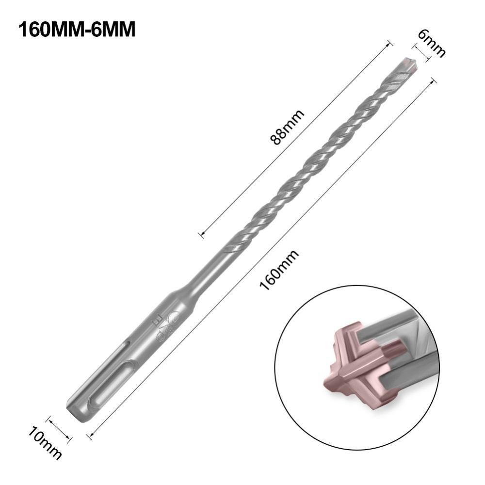 1 Stück 110mm 160mm Elektrohammer Bohrer Kreuzspitzen Schlagbohrer Für Wand Beton Ziegel Mauerwerk