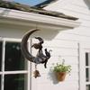 Witch Cat Moon Wind Chime, Witchy Statues Moon Cat Wind Chimes Home Decor For Outside Outdoor