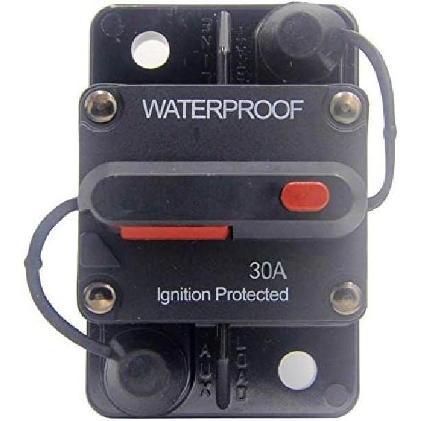 100 Amp Circuit Breaker 30A-300A with Manual Reset Waterproof Inline Fuse Inverter for Marine Trolling Motors Boat ATV Manual Power 12V-48VDC