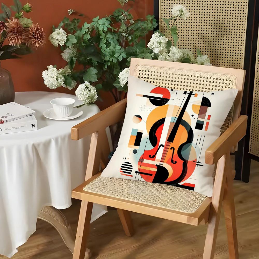 Federa Cuscino Stile Moderno Bauhaus Peluche Corto Setoso Cerniera Invisibile Antipolvere Copricuscino per Divano per Decorazione Casa