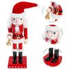 Nutcracker Puppet Wooden Handmade Nutcracker Soldier Creative Gingerbread Man Pop Ornament Christmas Gift Home Decoration