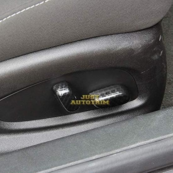 Carbon Fiber Look Interior Seat Adjustment Button Accessories for 2014 2015 2016 2017 2018 Chevrolet Corvette C7