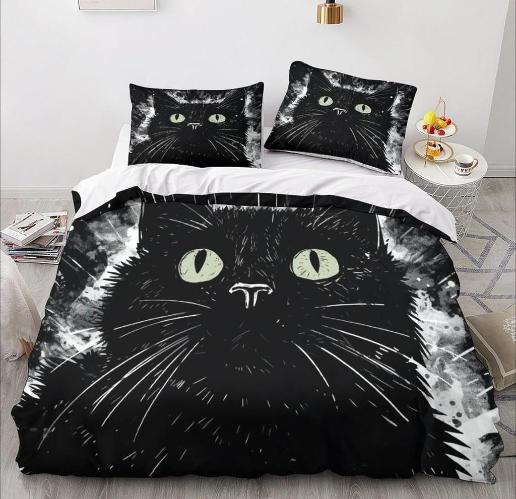 3D Cartoon Animal Dog Duvet Cover Sets, Children'sTeenagers Bed Linen 3-Piece Duvet Covers, Microfibre,Room Decor  Duvet Cover