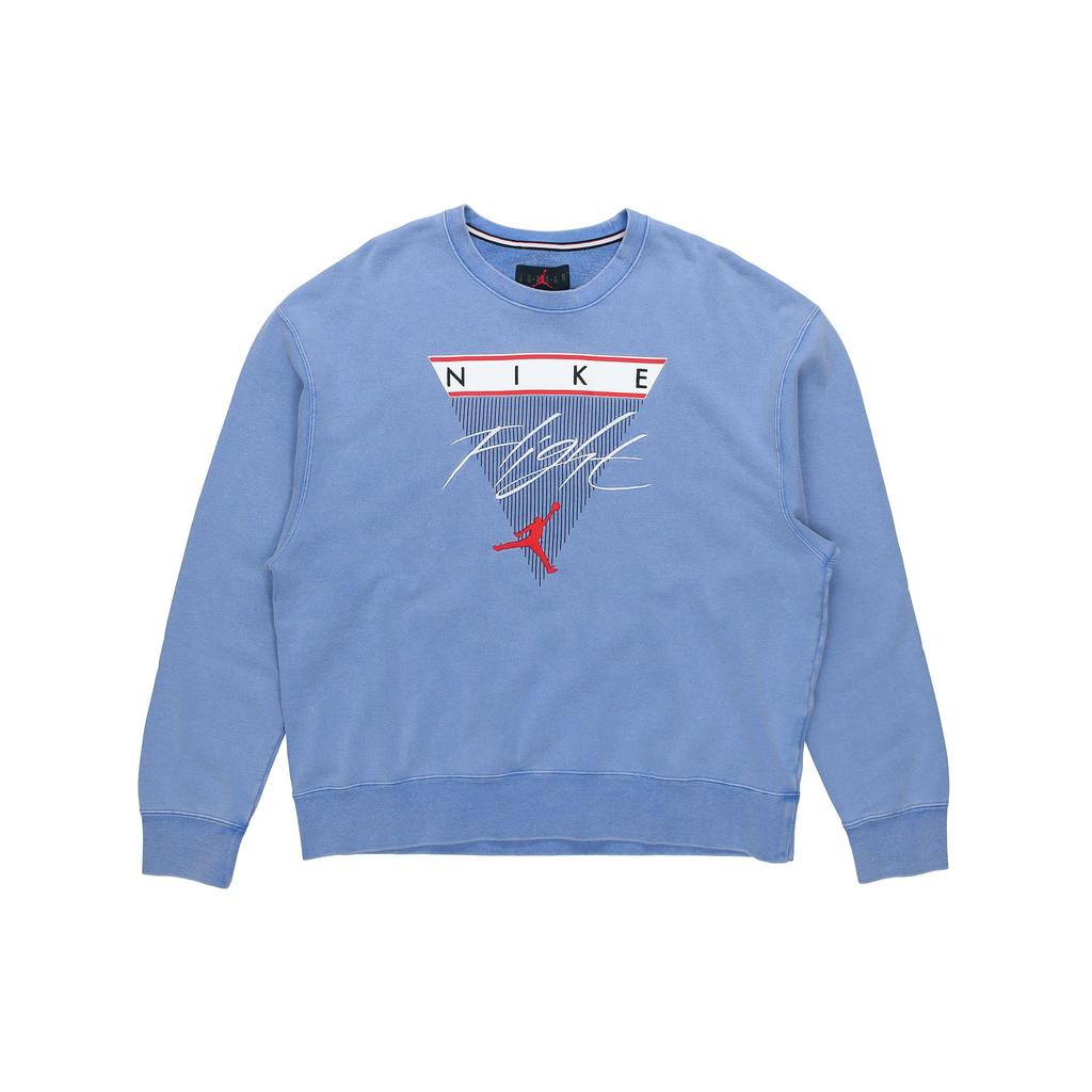 Jordan Flight Casual Sports Printed Crew Neck Sweatshirt Men Tops Signal-Blue CZ6096-403