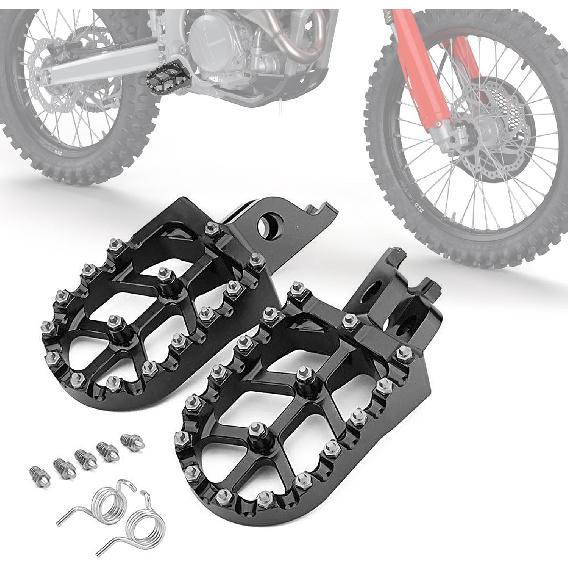 Dirt Bike Foot Pegs Motorcycle Footpegs Wider Foot Rest CNC for CRF250L/CRF250L RALLY 12-21 CRF300L/CRF300L RALLY 21-24 Transalp XL750 Red