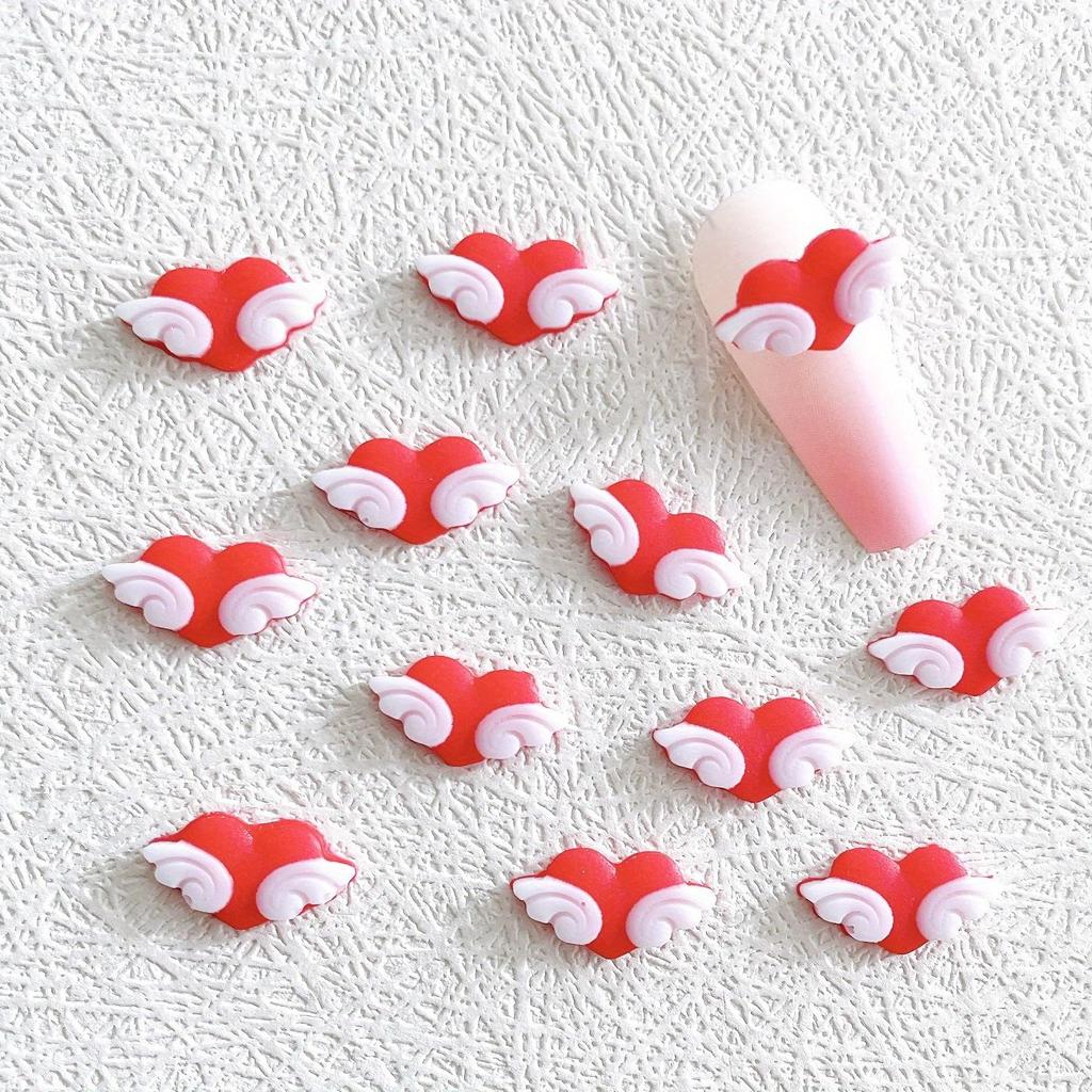 20 Pcs Luminous Angel Wing Nail Art Charm- 3D Resin Decorative Accessories For DIY Nail Design And Decoration