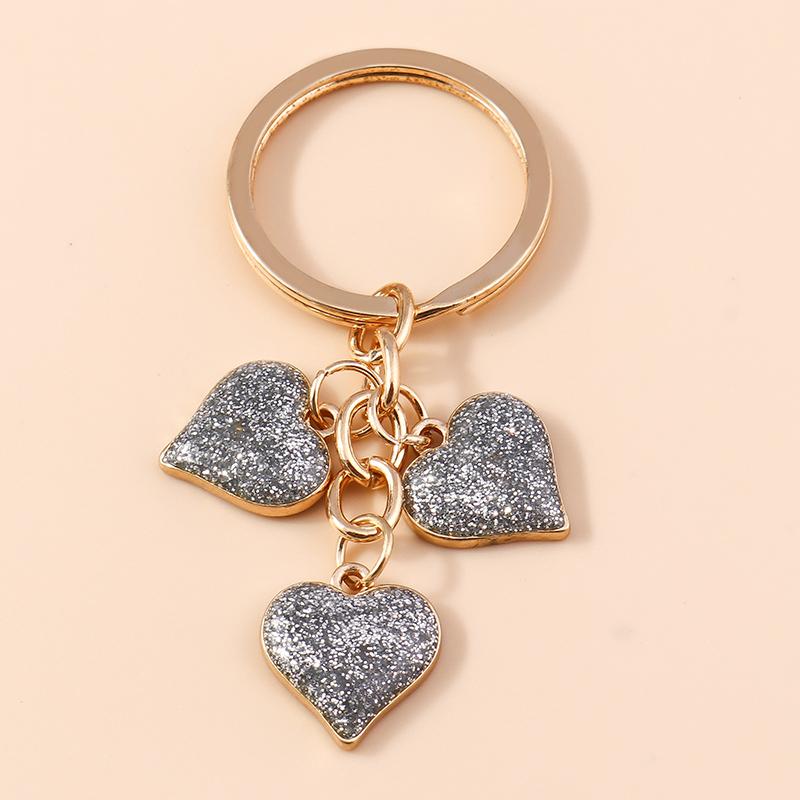 Pretty Enamel Flower Keychain Charms Sakura Key Ring Pendant for Car Key Holder Women Girls Handbag Decor DIY Jewelry Gifts