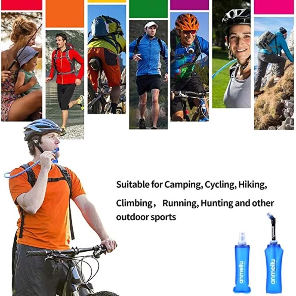 Leak-Proof Running Water Bottle 500ml Sport Water Bottle Collapsible Water Bottles  Cycling