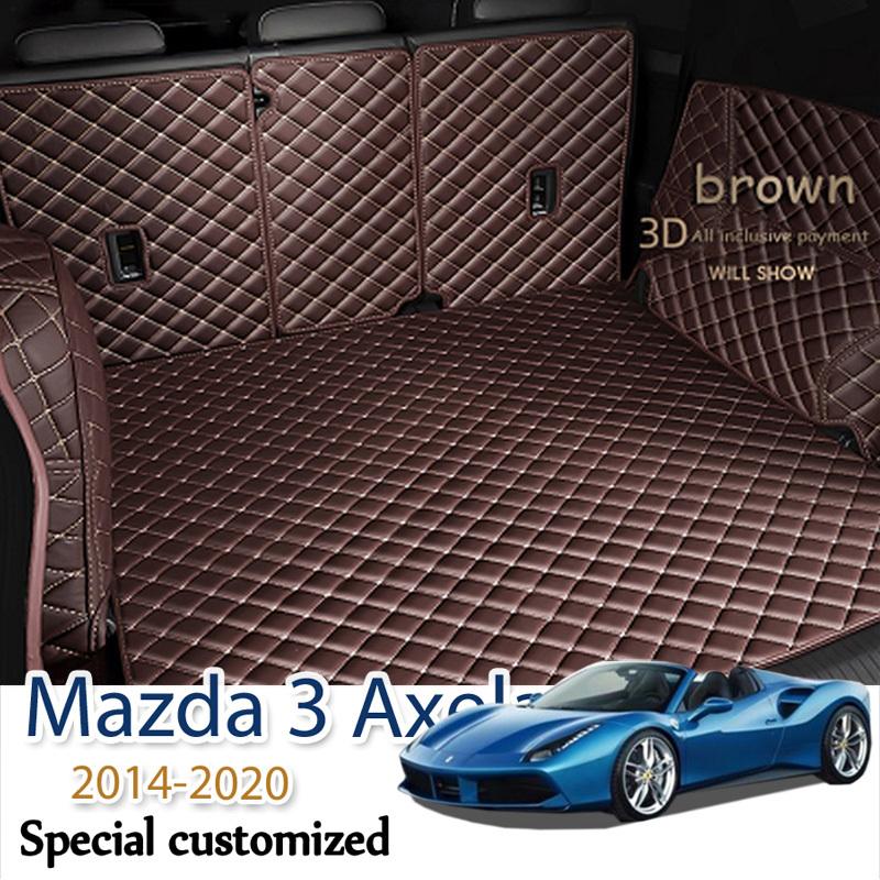 The Trunk Cargo Leather Liner Car Boot Liner Cargo Compartment Floor Carpet Mud For Mazda 3 Axela 2014-