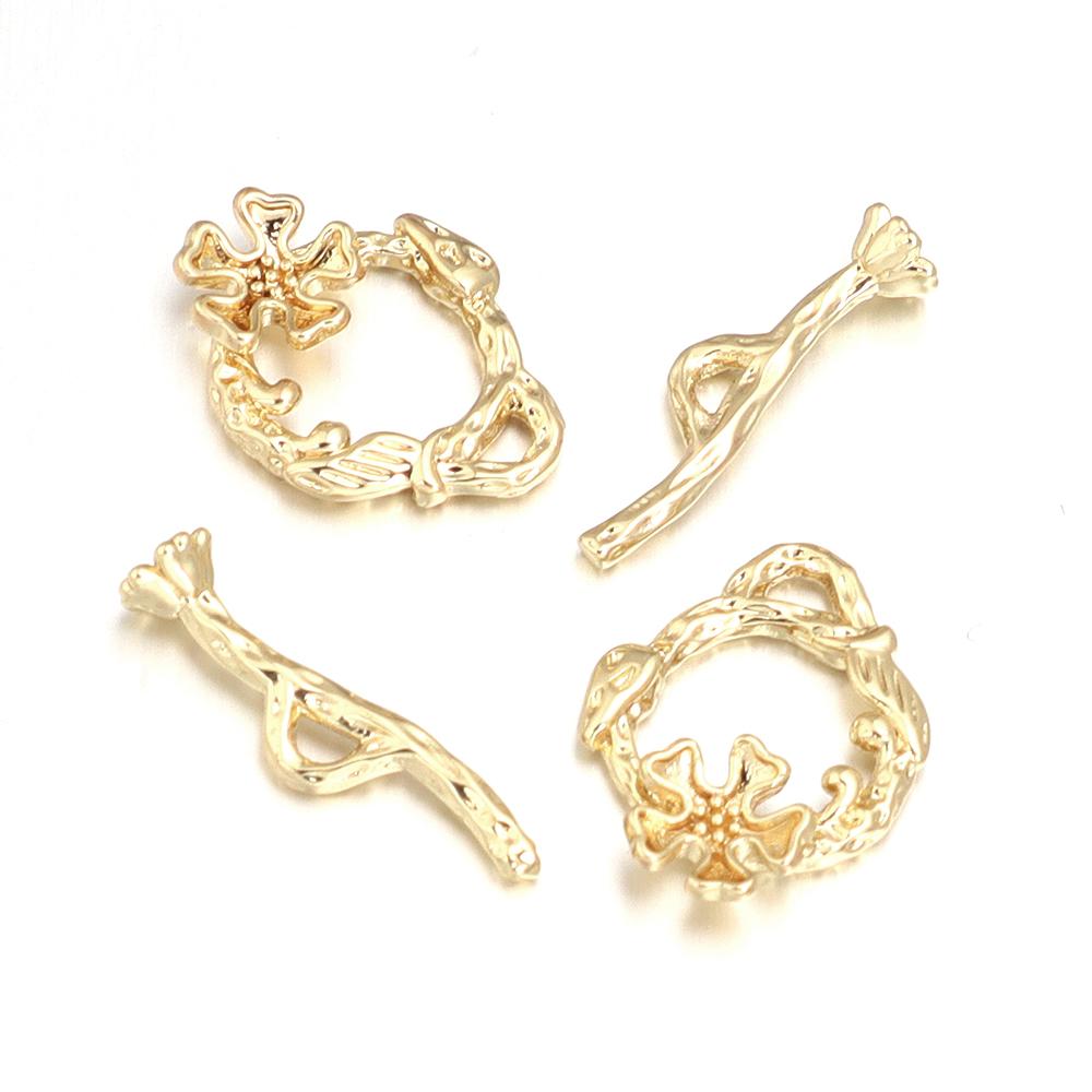 4-5Sets/Lot  Metal OT Clasps Connectors For Bracelet Necklace DIY Toggle Clasps Buckle Jewelry Making Supplies Connectors