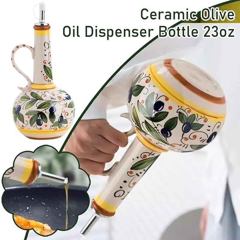 ABWR- Olive Oil Dispenser Bottle 23Oz, Olive Oil Dispenser Bottle , Stainless Steel Spout  Oil Dispenser