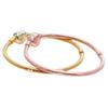 Panjia Heart-Shaped White Copper Snake Bone Bracelet with Logo