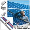 50Pcs Stainless Steel Trailer Wire Clips, 22.5mm Double Cable Clamps, Solar Panel PV Wiring Fasteners For Boat & Trailer Cables
