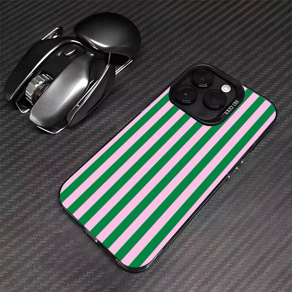 Colorful Striped Phone Case For iPhone 17 16 15 14 13 12 11 Pro Max XS Max 7 8 Plus Shockproof Silicone Matte Cover