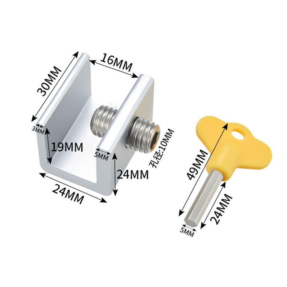 1/3/5pcs Sliding Window Locks Aluminum Alloy Window Stoppers Adjustable Window Door Frame Security Locks with Key for Home and Office