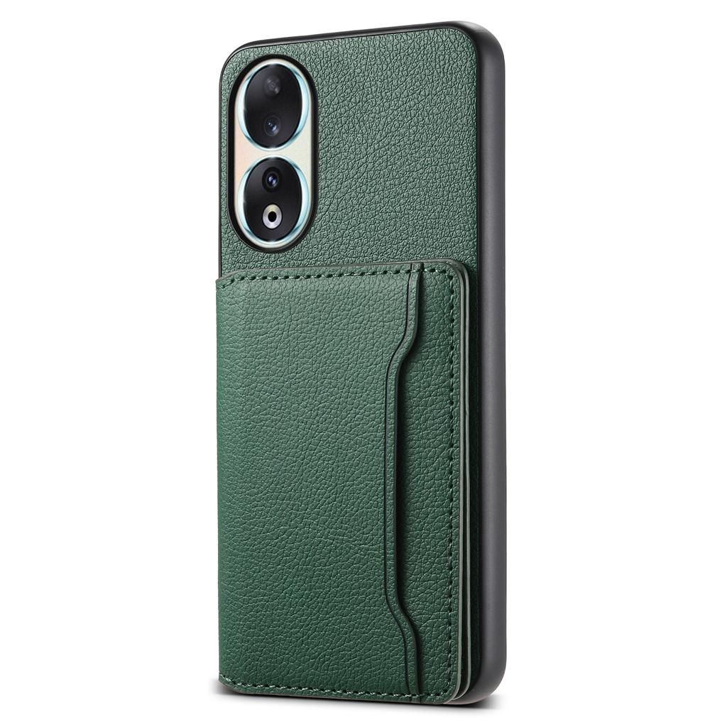 For Honor 90 Case PU Leather Kickstand Protective Phone Back Cover