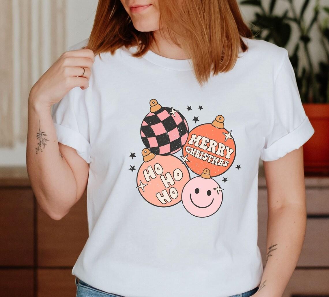Retro Santa Christmas Tshirt Christmas Santa Shirt Retro Santa Shirt Gift for Women Women Gift for Christmas  Christmas Gift S