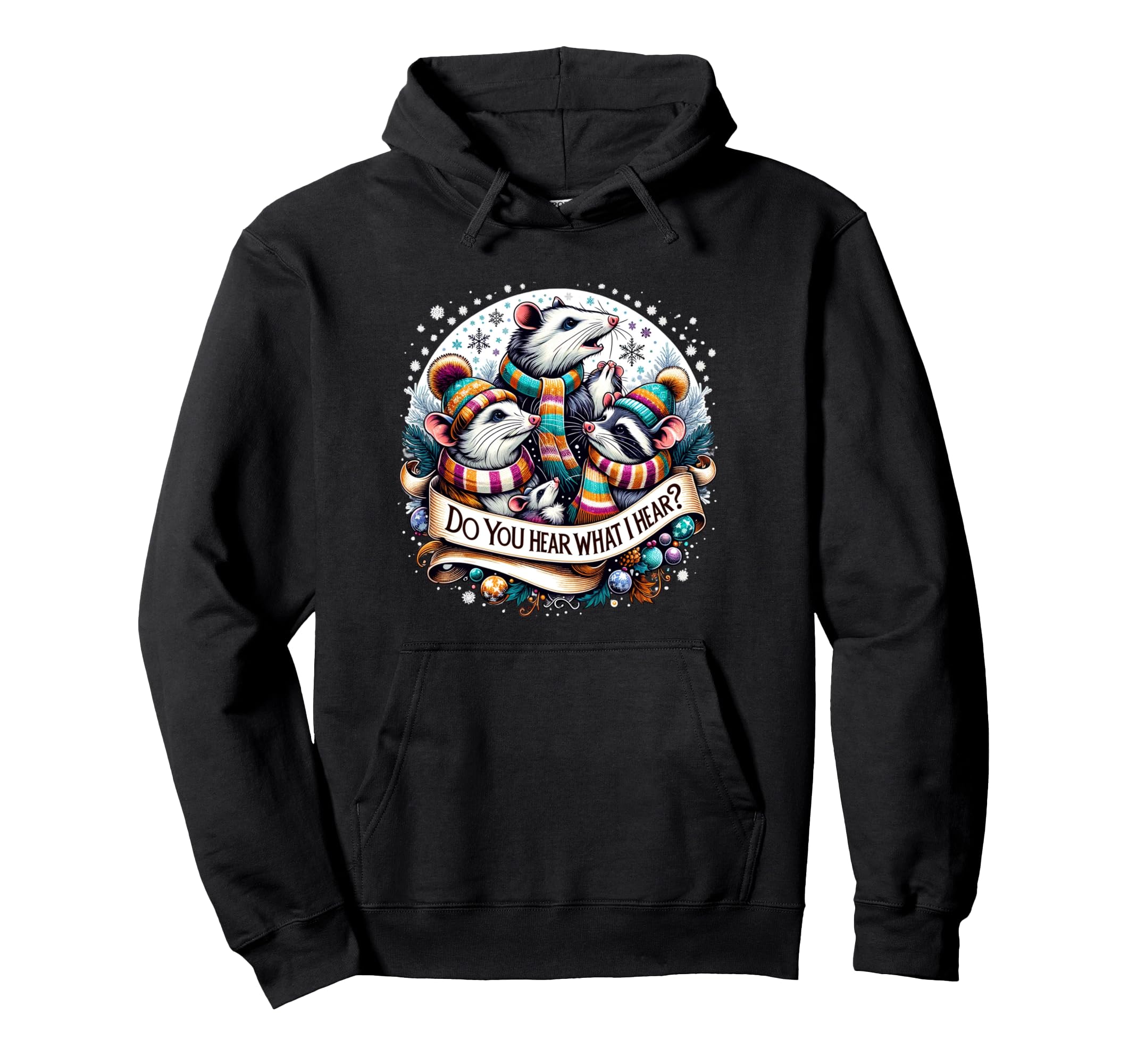 Possumcore Christmas Opossum Lover, Possum Funny Meme Joke Hoodie