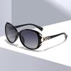 Women's Trendy Fox Head Polarized Rhinestone Sunglasses for Outdoor Driving