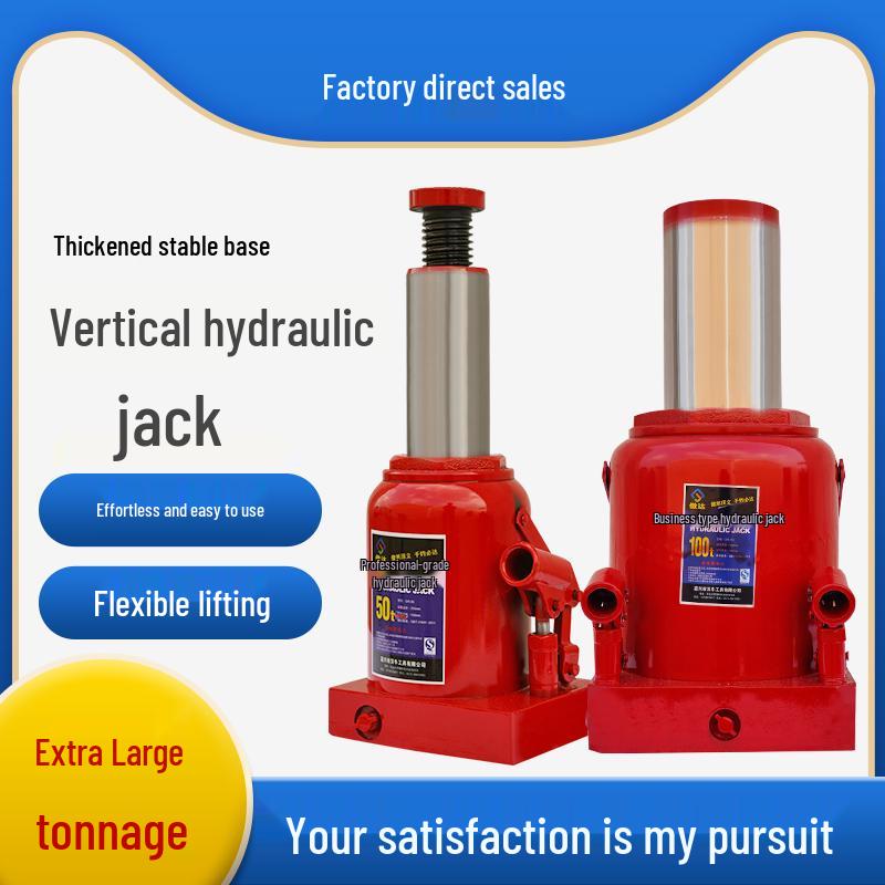 Heavy-Duty Hydraulic Vertical Jack, 20T-200T Capacity