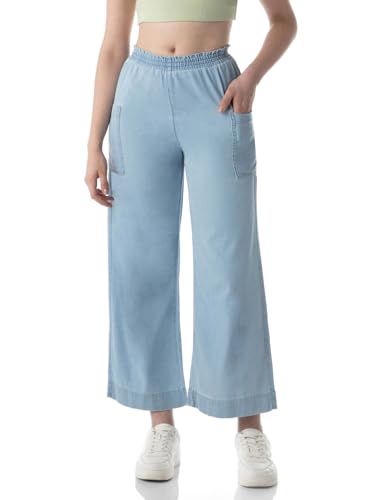 INKD Regular Fit Mid Rise Women s Jeans (Inkss24Wjn-401_Seaside Slate 36 светло-синий