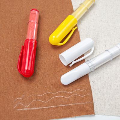 Sew Chalk Fabric Marker Gear Top Fine Line Přenosná nepropustná náplň Šití Quiltování Ruční práce Smazatelné značení Tailor Liner Pen Šicí potřeby