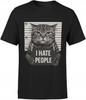 Funny T-shirt With Cat Cat And I Hate People Print Gift For Cat Lover Xl