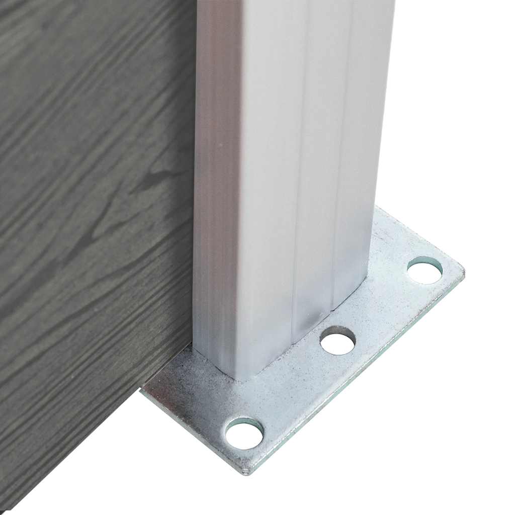 WPC Garden Fence 175 X 186 Cm Grey