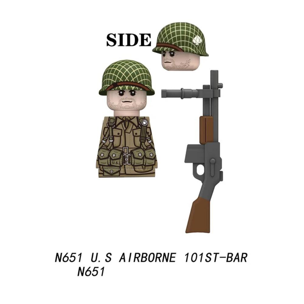 

Детали солдат 101-й воздушно-десантной дивизии США, конструктор, офицер, армейский воин, пехота, военные аксессуары, оружие, кирпичики, игрушки GR03