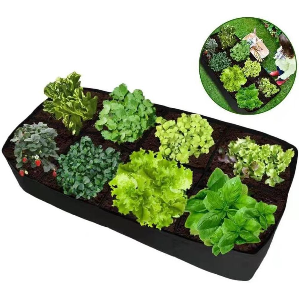 Fabric Raised Garden Bed 6x3x1ft Garden Grow Bed Bags for Growing Herbs, Flowers and Vegetables 128 Gallon Pack of 1