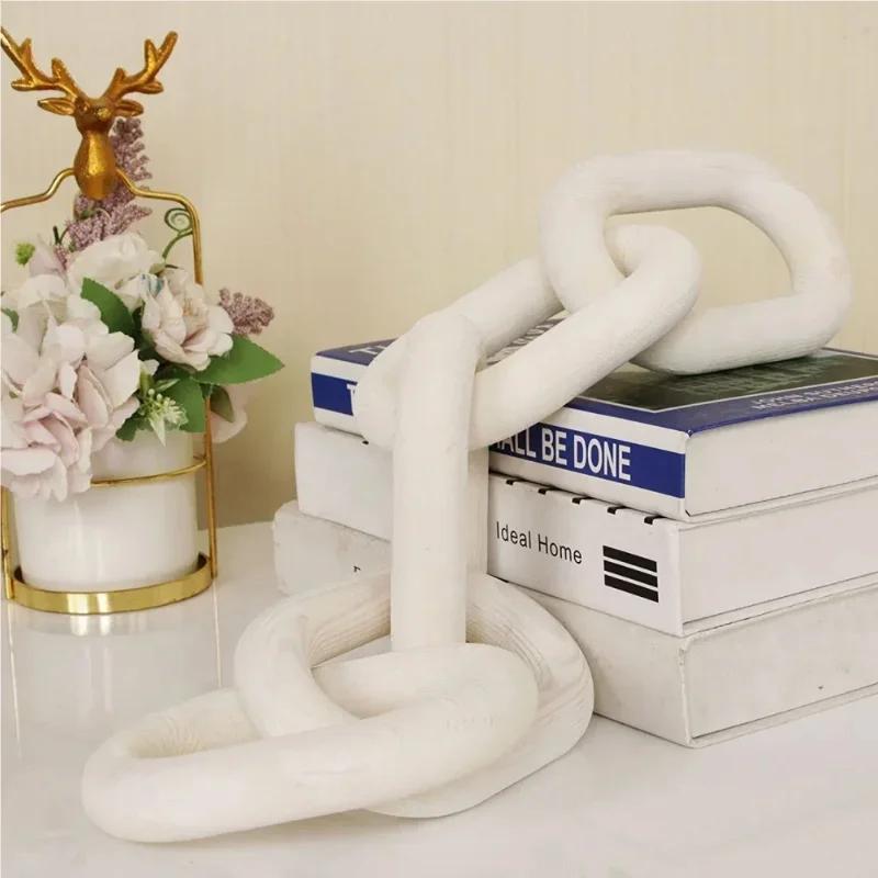 2026 Latest Models Wooden Chain Link Bohemian Art Hand Carved Modern Ornament Crafts Farmhouse Bedroom Coffee Rustic Decoration