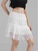 Women's 2025 Y2K Low-Waist Pleated Lace Mini Skirt with Layered Ruffles