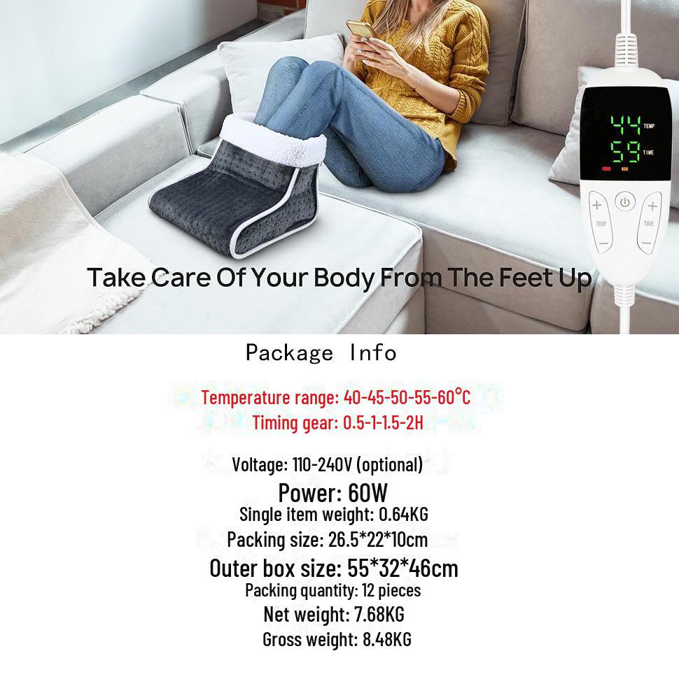 Electric Foot Warmer Boots with Constant Temperature Heating Pad for Home and Office