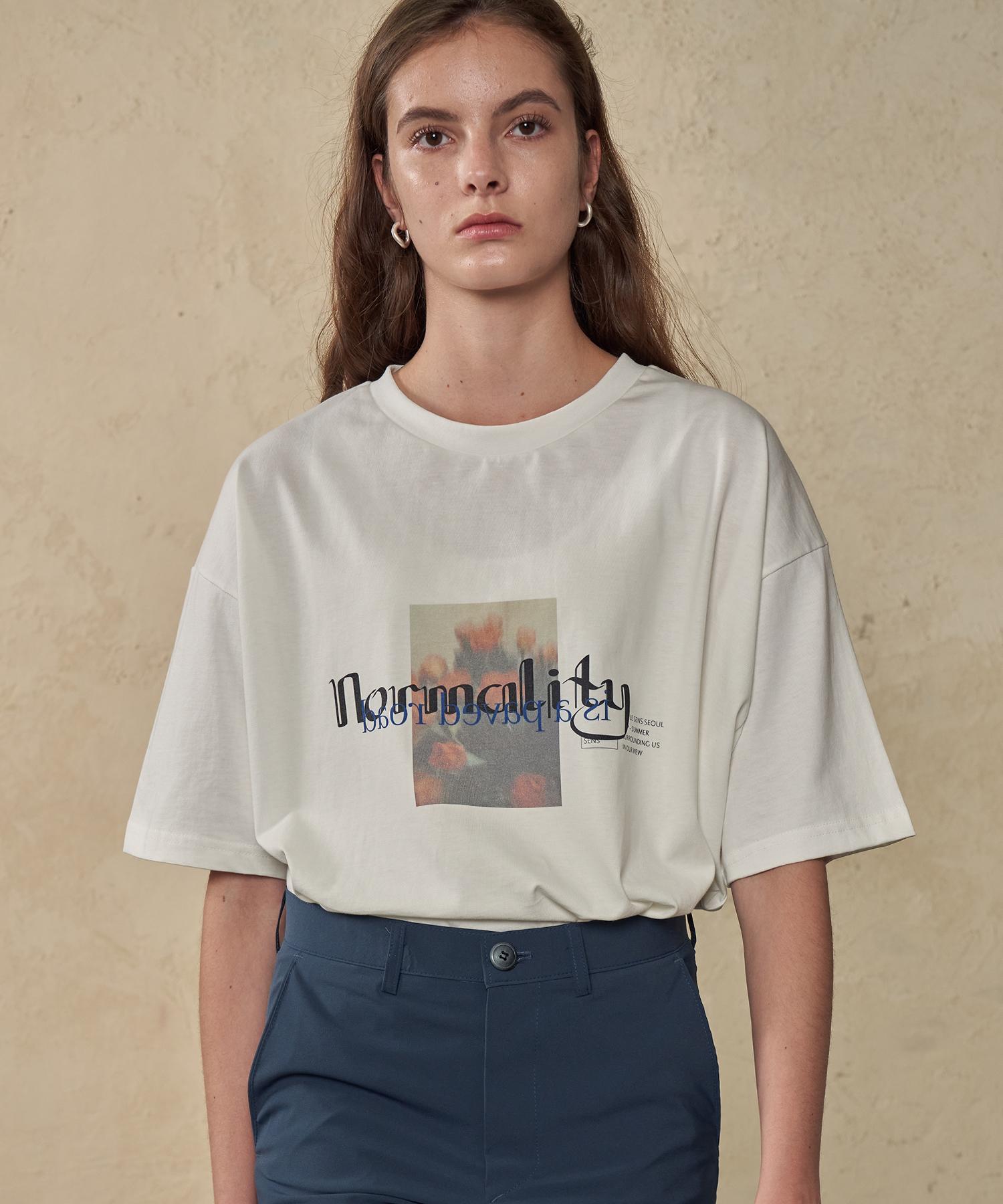 Triple Sense Unisex Normality Graphic T-Shirts_White L