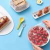 100 Pcs Elastic Food Covers, Disposable Plastic Bowl Lids for Fruit & Vegetable Storage, Freshness Seal Wraps