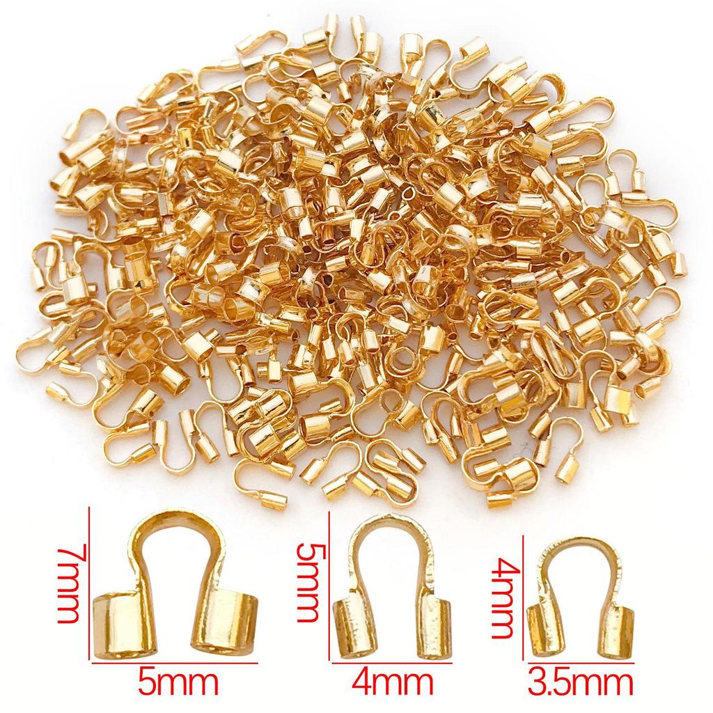 Gold-Plated Copper Wire Clamp U-Shaped Horseshoe Buckle for DIY Jewelry Accessories