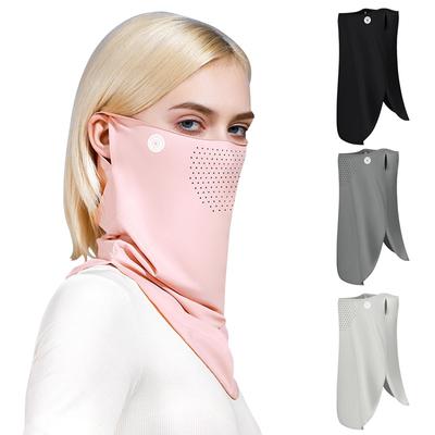 Summer Outdoor Sport Mask Sunscreen Scarf Neck Eye Full Protection Face Mask Breathable Facemask for Women Half Face Cover Ice Silk UV Protection
