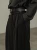 Mosyupamosyu Double Belt Loop Wide Pants [Charcoal]